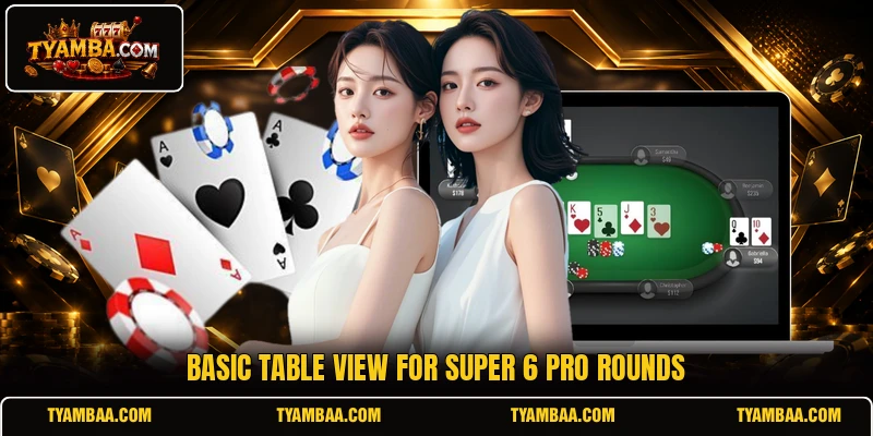 Basic table view for Super 6 Pro rounds Basic table view for Super 6 Pro rounds