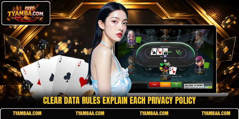 Clear data rules explain each privacy policy Clear data rules explain each privacy policy