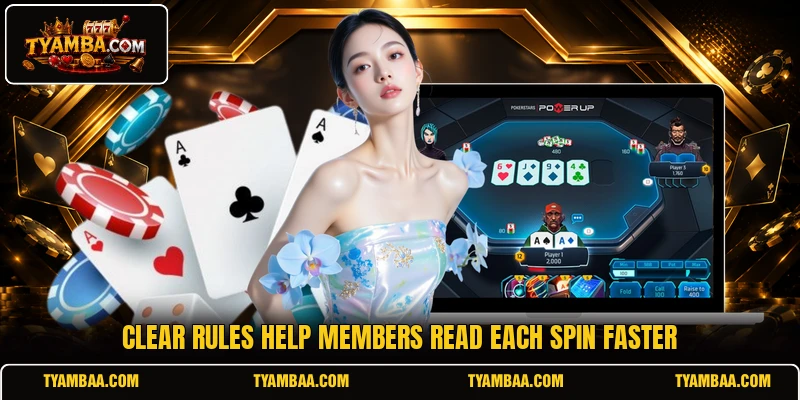 Clear rules help members read each spin faster Clear rules help members read each spin faster