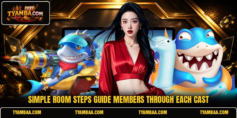 Simple room steps guide members through each cast Simple room steps guide members through each cast